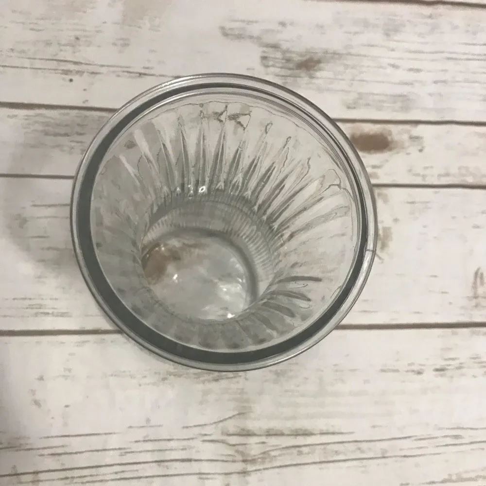 Vintage Hoosier Glass Vase Clear‎ Ribbed 4086-A Flare top